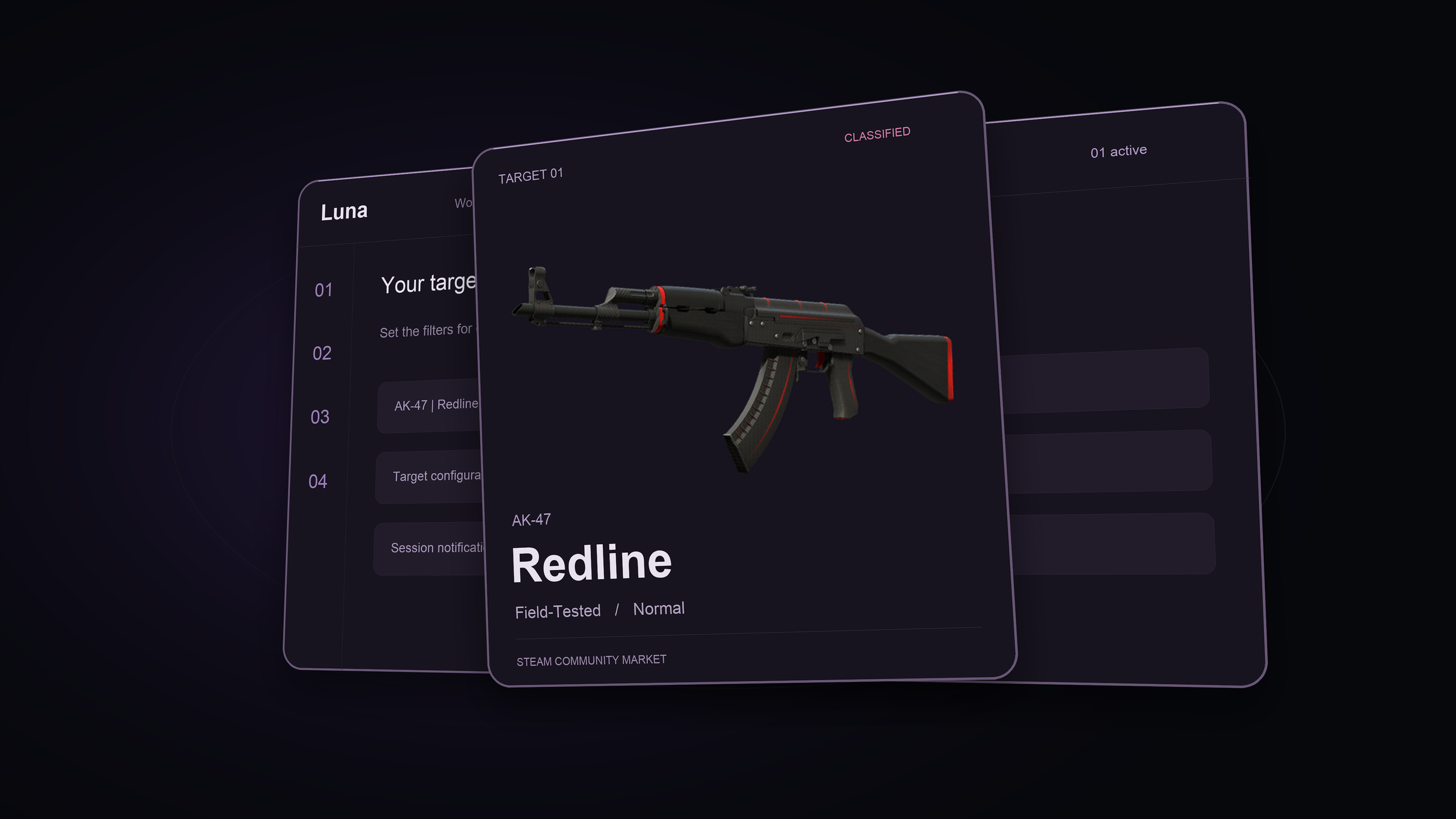 AK-47 Redline in Luna’s product demonstration